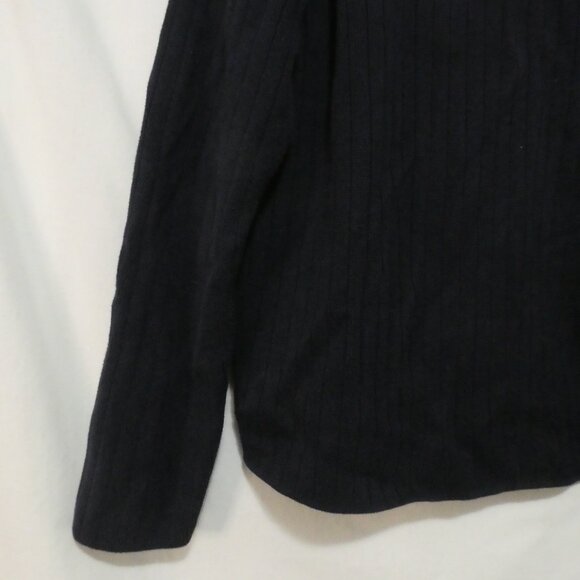 ABERCROMBIE & FITCH - A 92 | large | Classic Heavyweight Ribbed Navy Sweater - Picture 13 of 14